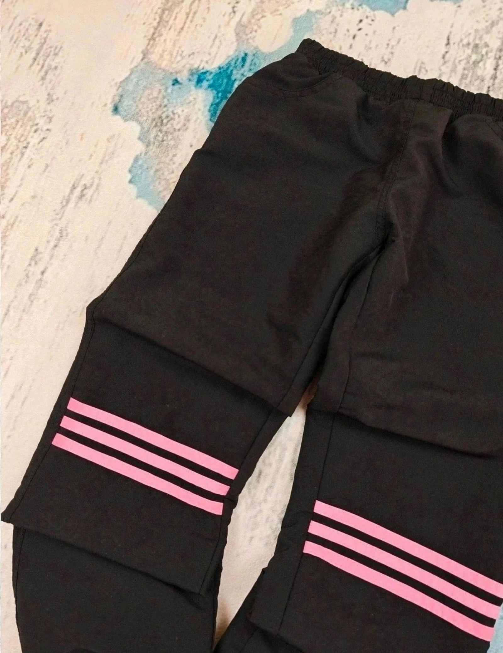 Calças de Treino Adidas 3-Stripes Vintage Y2K Preto Rosa XS – photo 6
